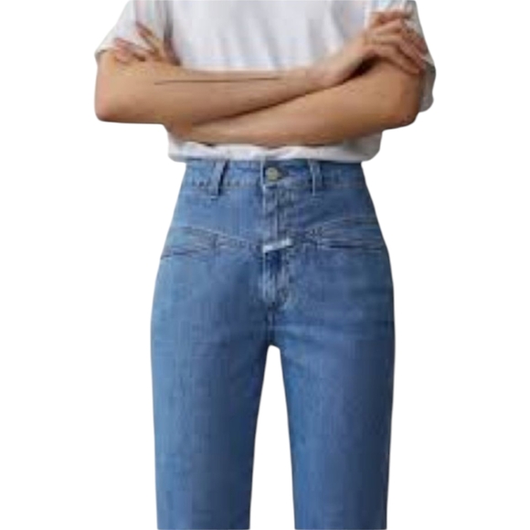 Closed Jeans High Waisted Pedal Pusher Cropped Jeans Sz 40/US 6 Ret$359 - Picture 3 of 13